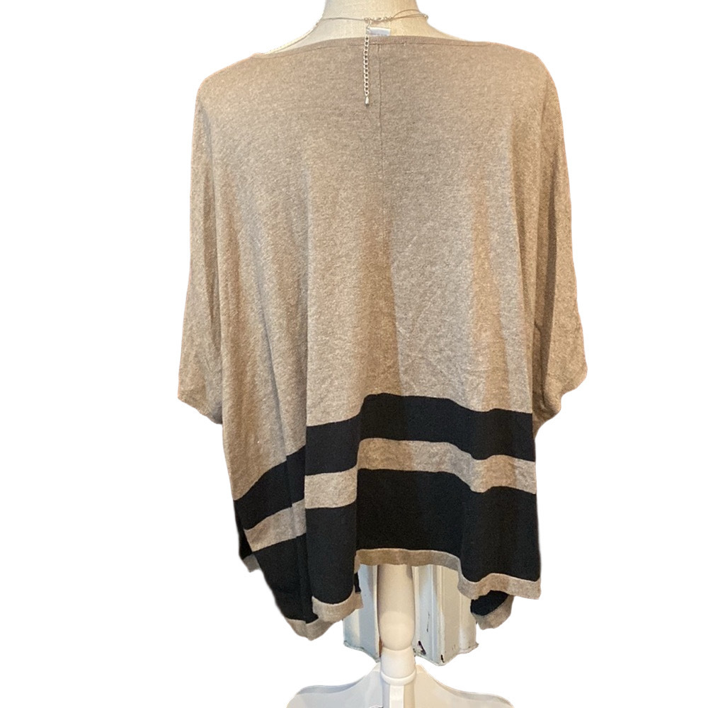 August Silk V-Neck Sweater Poncho - Picture 4 of 5